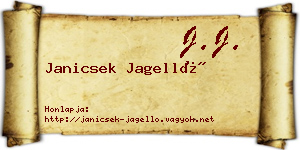 Janicsek Jagelló névjegykártya